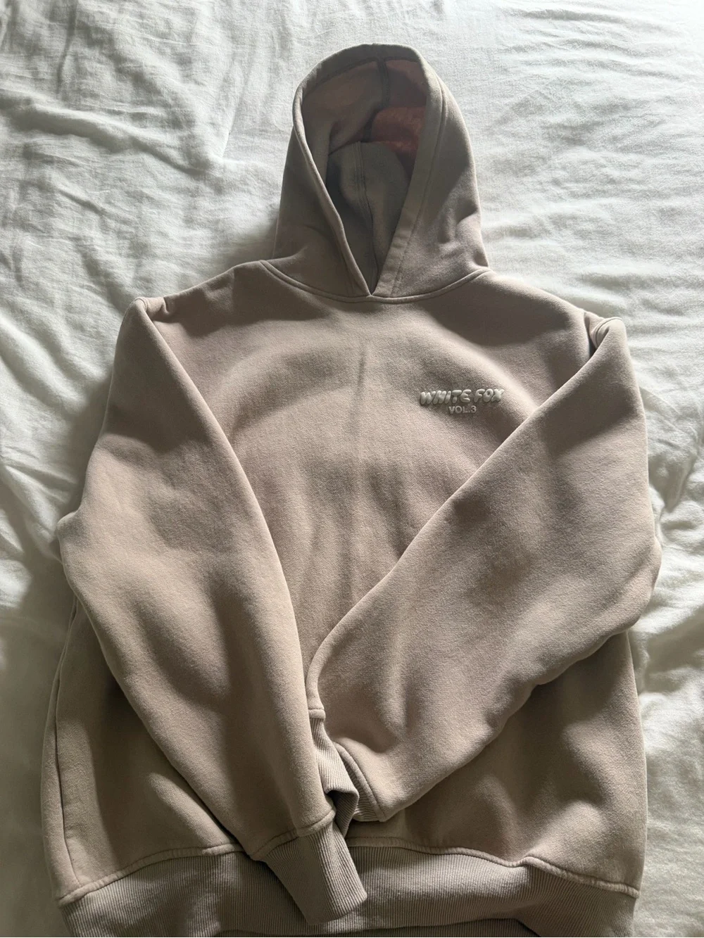 White Fox Boutique Taupe/Pink Oversized Hoodie
